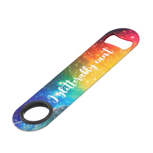 Funny Drink Game Rainbow Krawatte-Dye Glitzer Gala Speed Flaschenöffner (Vorderseite Schrägansicht)