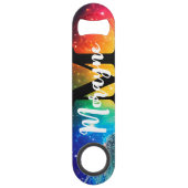 Funny Drink Game Rainbow Krawatte-Dye Glitzer Gala Speed Flaschenöffner (Rückseite)