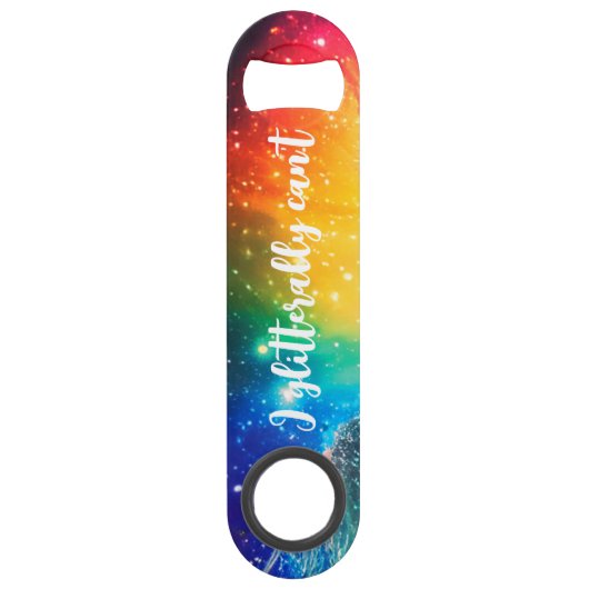Funny Drink Game Rainbow Krawatte-Dye Glitzer Gala Speed Flaschenöffner (Vorderseite)