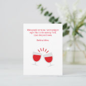 Funny Drink Hangover Postkarte (Stehend Vorderseite)