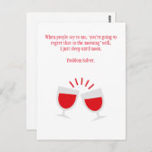 Funny Drink Hangover Postkarte (Vorne/Hinten)