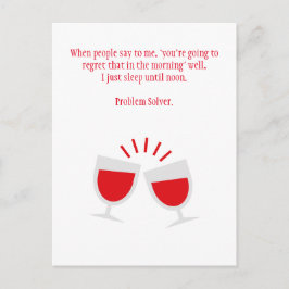 Funny Drink Hangover Postkarte