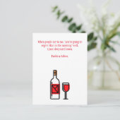 Funny Drink Hangover Postkarte (Stehend Vorderseite)