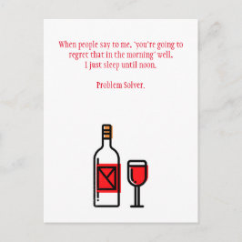 Funny Drink Hangover Postkarte
