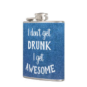 Funny Drink Quotes Stilvolle Glitzer Sparkle Flachmann (Links)