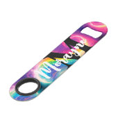 Funny Drink Rainbow Krawatte-Dye Galaxy Behalt Cal Speed Flaschenöffner (Rückseite Schrägansicht)