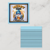 Funny Drink Retro Weihnachten Mitteilungskarte (Vorne/Hinten)