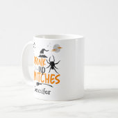 Funny Drink Up Hexen Personalisiert Halloween Kaffeetasse (Vorderseite Links)