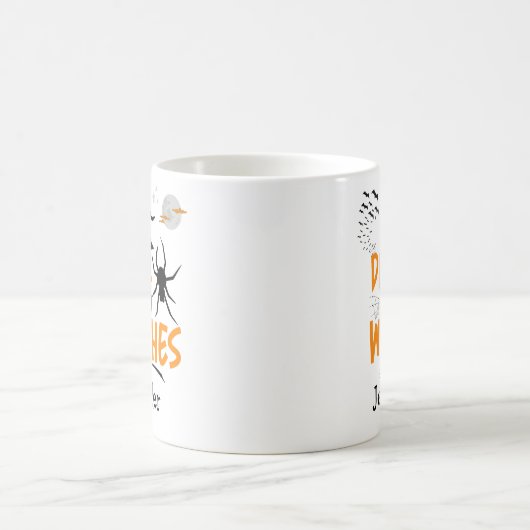 Funny Drink Up Hexen Personalisiert Halloween Kaffeetasse (Mittel)