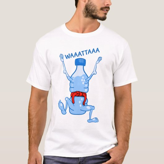 Funny Drink Water Flasche Karate Hydrat T-Shirt (Vorderseite)