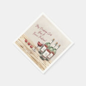 Funny Drink Wine Bunco Serviette (Ecke)