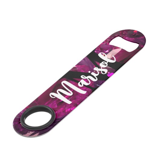 Funny Drink Zitat Abstrakte Unterwasserkristalle Speed Flaschenöffner (Rückseite Schrägansicht)