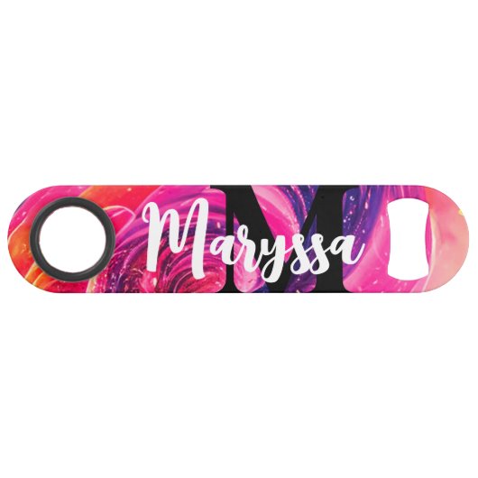 Funny Drink Zitat Rosa und Rote Kosmische Galaxie Speed Flaschenöffner (Rückseite Horizontal)