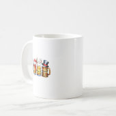 Funny Drinking Christmas Santa Beer Christmas Ligh Kaffeetasse (Vorderseite Links)