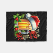 Funny Drinking Christmas Santa Beer Lovers Trend N Fleecedecke (Vorderseite (Horizontal))