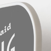 Funny Drinking Practice Martini Gray Pickleball Schläger (Linke Seite)