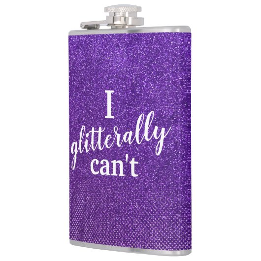 Funny Drinking Quotes Glitzer Sparkle Glam Stilvol Flachmann (Links)