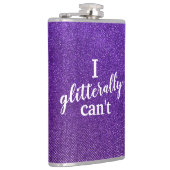 Funny Drinking Quotes Glitzer Sparkle Glam Stilvol Flachmann (Rechts)
