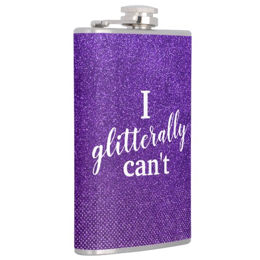Funny Drinking Quotes Glitzer Sparkle Glam Stilvol Flachmann (Rechts)
