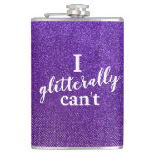 Funny Drinking Quotes Glitzer Sparkle Glam Stilvol Flachmann (Vorderseite)