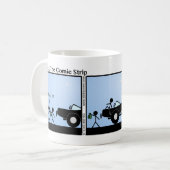 Funny Drive Away Boot Stickman Tasse - 109 (Vorderseite Links)