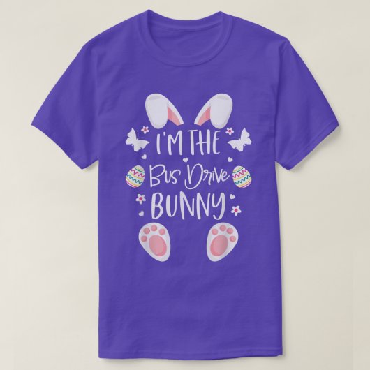 Funny Driver Rabbit Ich bin der Bus Fahrer Bunny E T-Shirt (Design vorne)