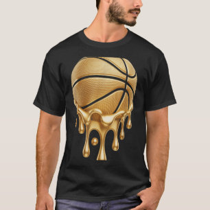 Funny Driving Gold Basketball Liebhaber Tropfen Ba T-Shirt
