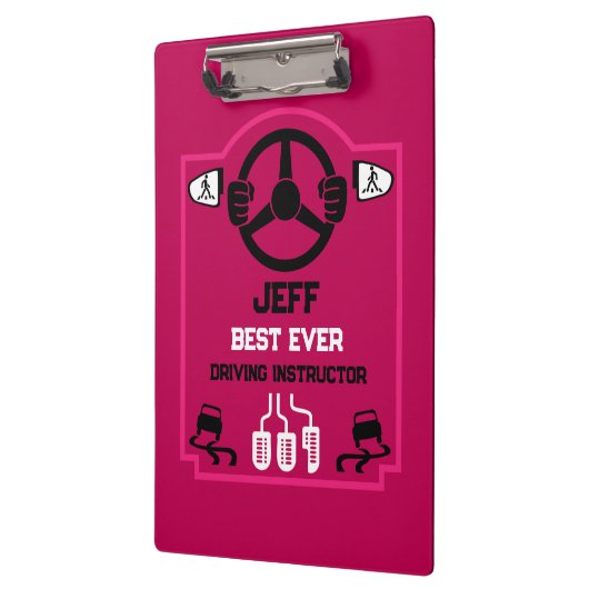 Funny Driving Instructor Gift Klemmbrett (Links)