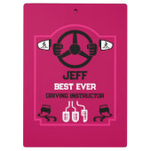 Funny Driving Instructor Gift Klemmbrett (Rückseite)