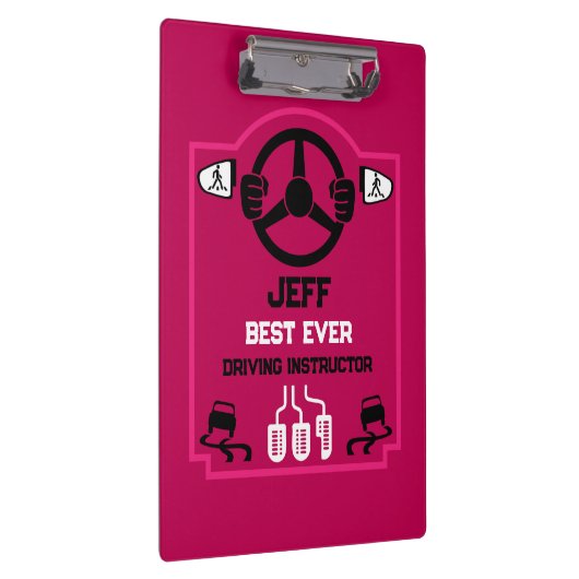 Funny Driving Instructor Gift Klemmbrett (Rechts)