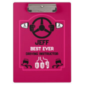 Funny Driving Instructor Gift Klemmbrett (Vorderseite)