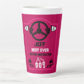Funny Driving Instructor Gift Milchtasse (Vorderseite)