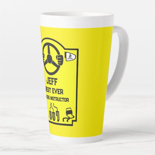 Funny Driving Instructor Gift Milchtasse (Rechte Ecke)