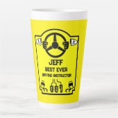Funny Driving Instructor Gift Milchtasse (Vorderseite)