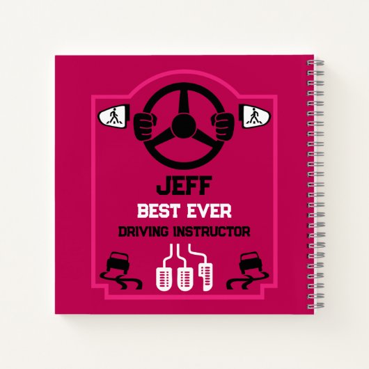 Funny Driving Instructor Gift Notizblock (Rückseite)