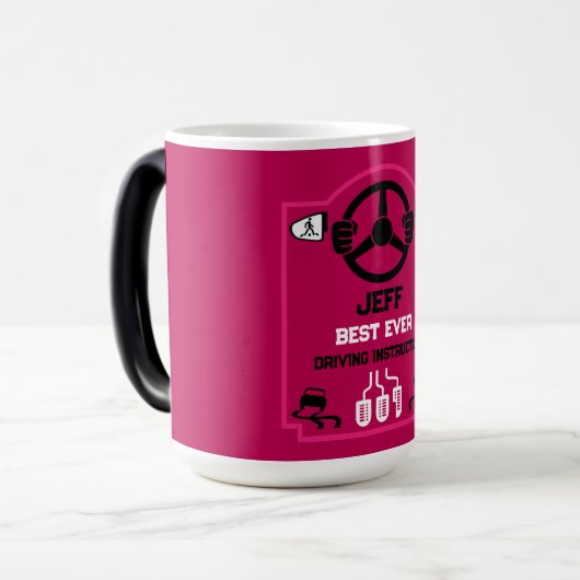 Funny Driving Instructor Gift Verwandlungstasse (Vorderseite Links)