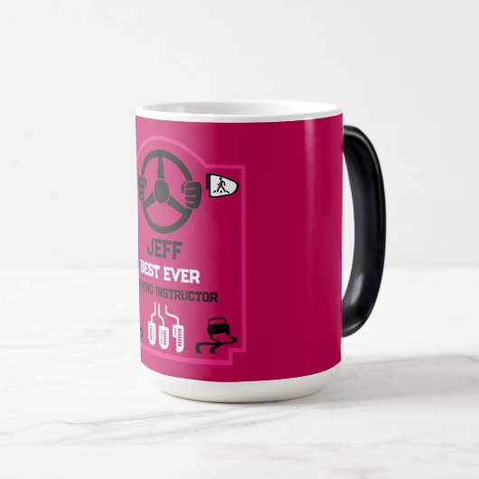 Funny Driving Instructor Gift Verwandlungstasse (VorderseiteRechts)