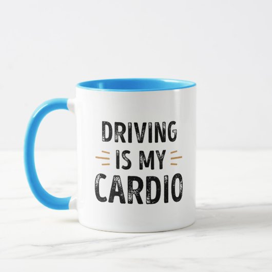 Funny Driving is my Cardio - car Gift Tasse (Links)
