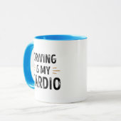 Funny Driving is my Cardio - car Gift Tasse (Vorderseite Links)