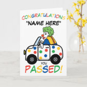 Funny Driving Test Herzlichen Glückwunsch Karte Cl (Gelbe Blume)