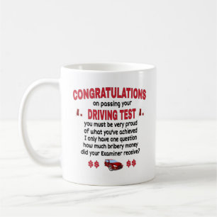 Funny Driving Test Neuheit Kaffeetasse