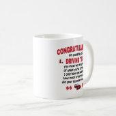 Funny Driving Test Novelty Kaffeetasse (VorderseiteRechts)