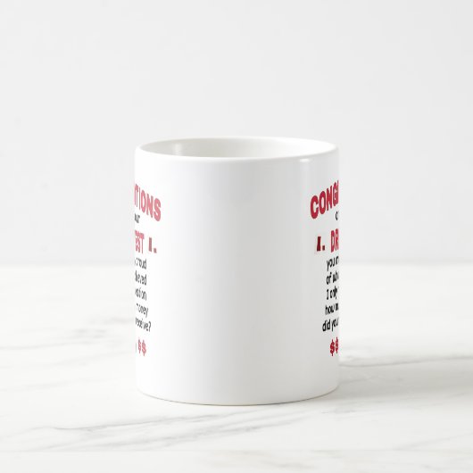 Funny Driving Test Novelty Kaffeetasse (Mittel)