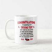 Funny Driving Test Novelty Kaffeetasse (Links)