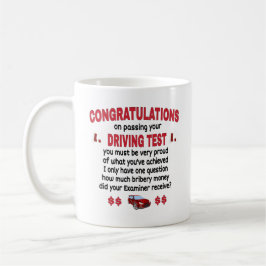 Funny Driving Test Novelty Kaffeetasse