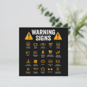 Funny Driving Warning Signs 101 Auto Mechanic Gift (Stehend Vorderseite)