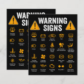 Funny Driving Warning Signs 101 Auto Mechanic Gift (Vorne/Hinten)