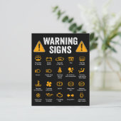 Funny Driving Warning Signs 101 Auto Mechanic Gift (Stehend Vorderseite)