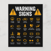 Funny Driving Warning Signs 101 Auto Mechanic Gift (Rückseite)