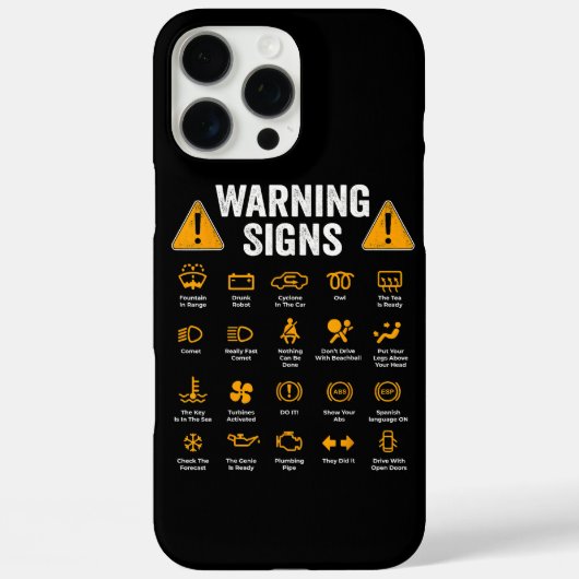 Funny Driving Warning Signs 101 Auto Mechanic Gift Case-Mate iPhone Hülle (Rückseite)